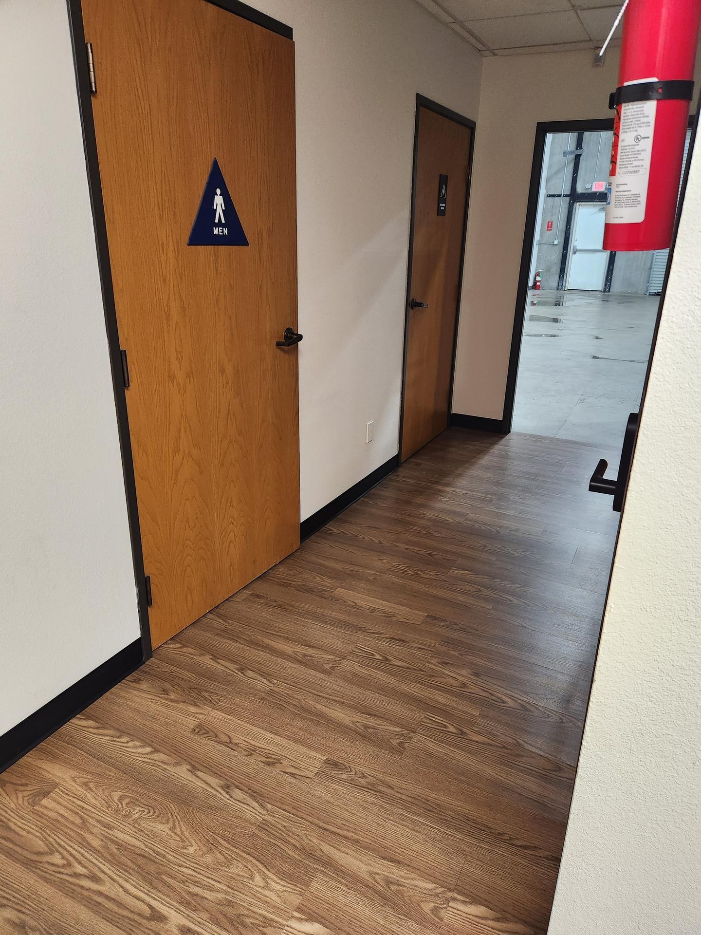 Event center hallway cleaned
